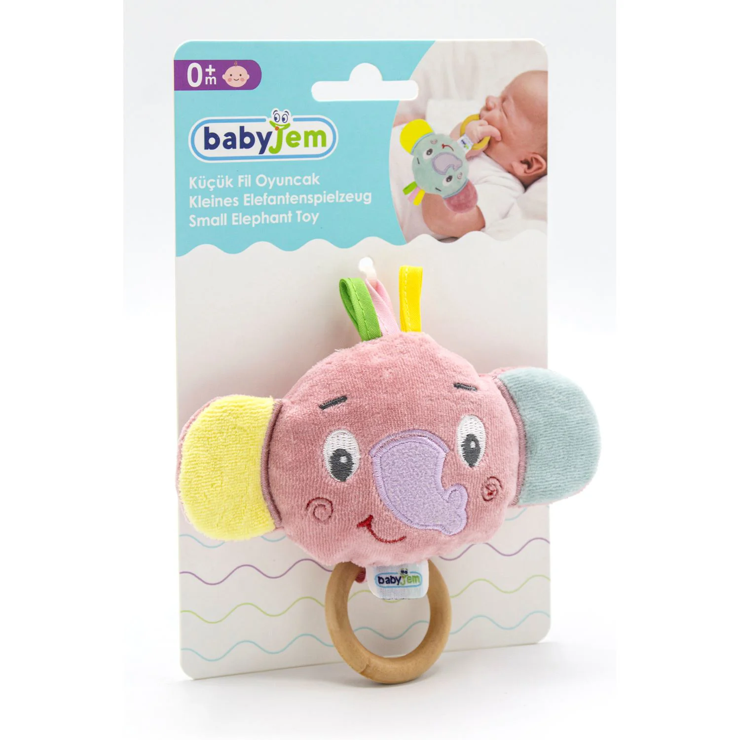 Jucarie pentru bebelusi BabyJem Elephant Toy Roz