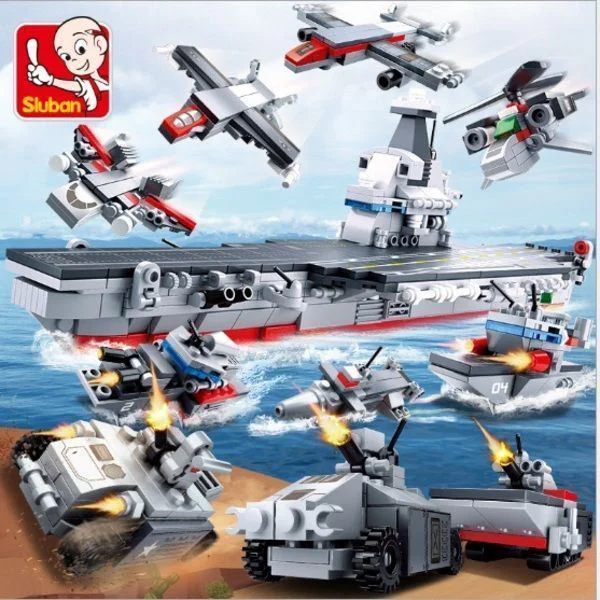 Constructor Sluban Armata 10 in 1 Aircraft Carrier foto