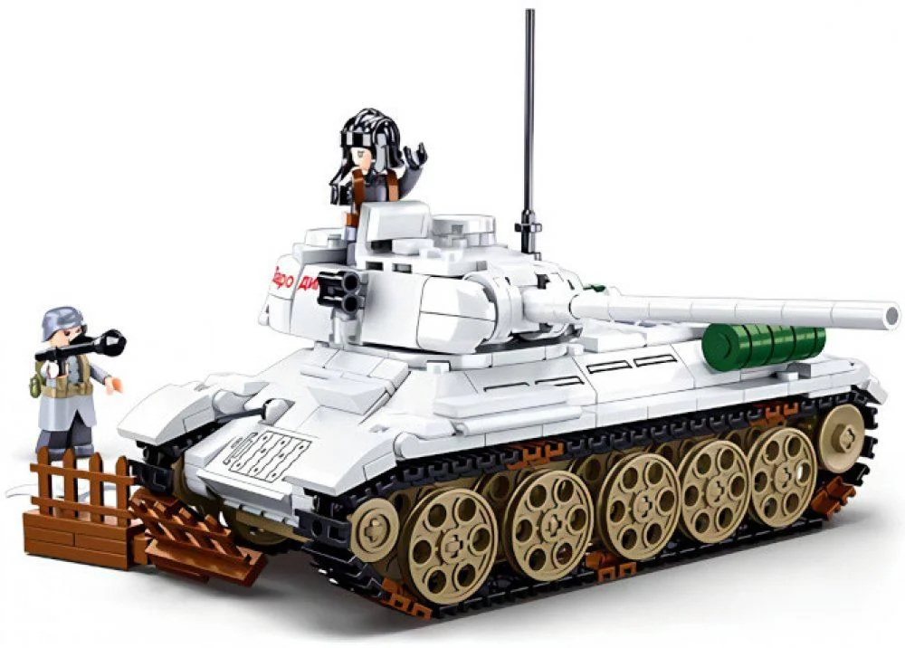Constructor Sluban Armata T-34/85 Tanc mediu alb foto