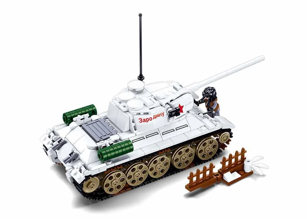 Constructor Sluban Armata T-34/85 Tanc mediu alb foto