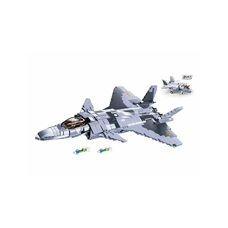 Constructor Sluban Bricks J-20 Mighty Dragon Fighter foto