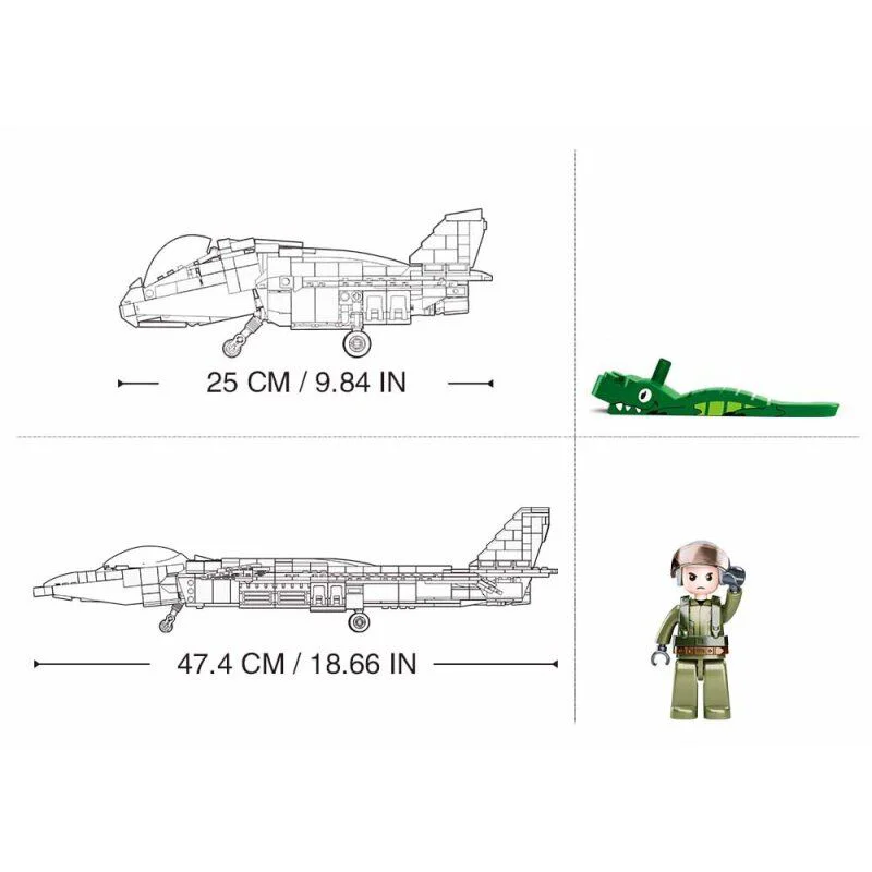 Constructor Sluban Bricks J-20 Mighty Dragon Fighter foto
