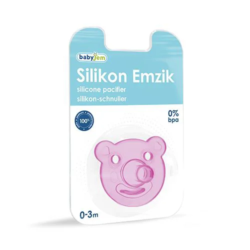 Силиконовая ортодонтическая пустышка BabyJem Pink (0-3 мес.) foto