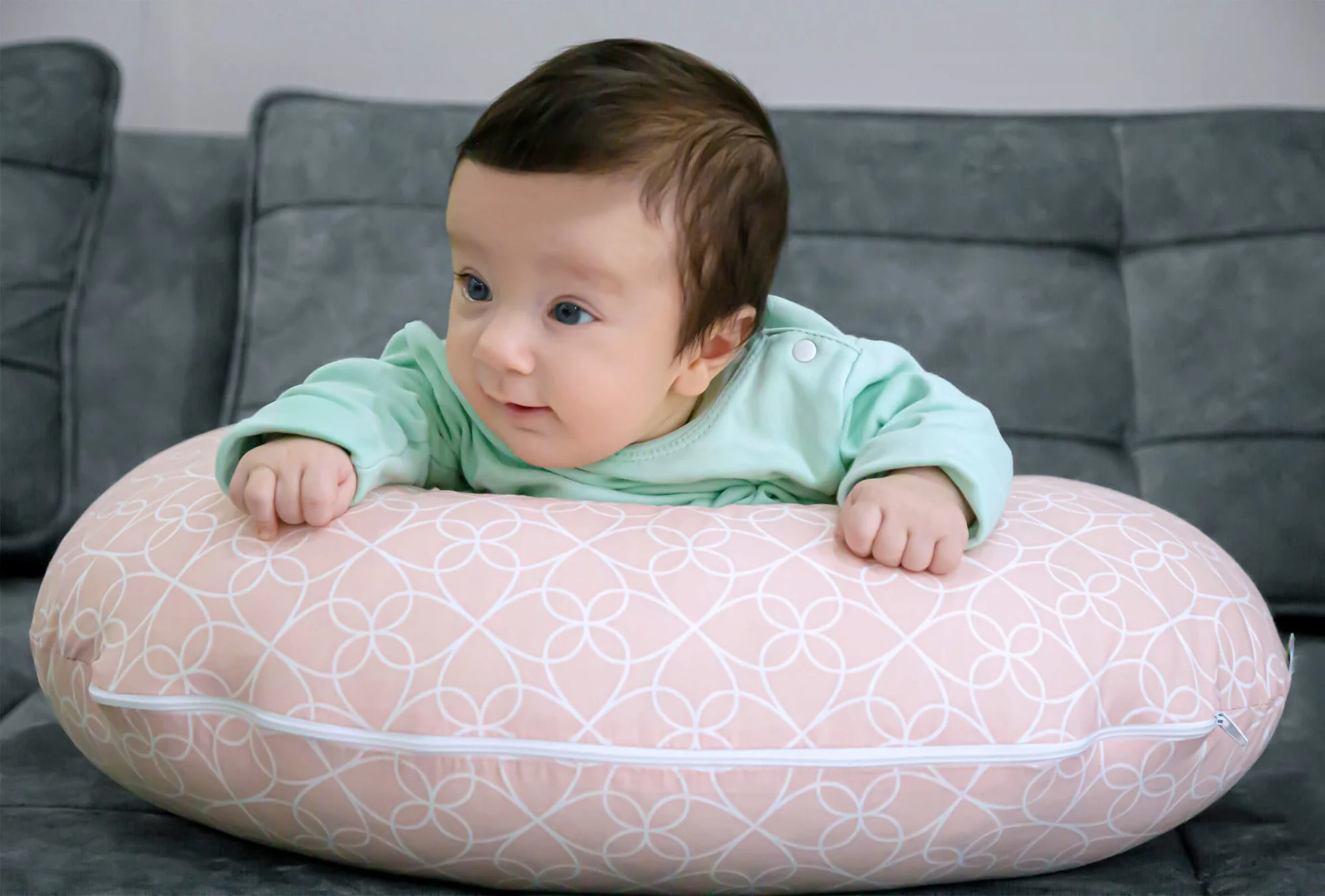Подушка для кормления 2 в 1 BabyJem Nursing Pillow Pink foto