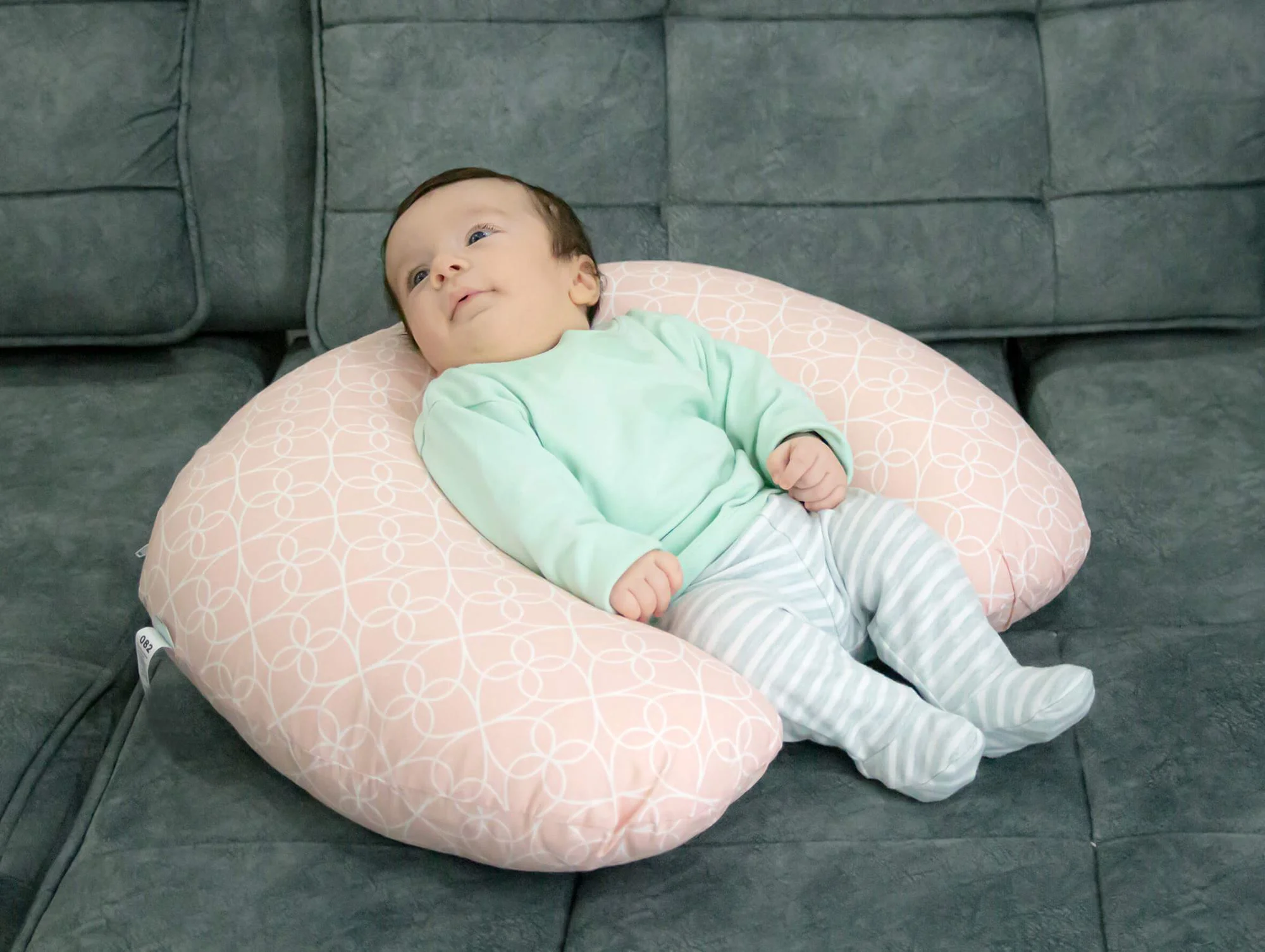 Подушка для кормления 2 в 1 BabyJem Nursing Pillow Pink foto