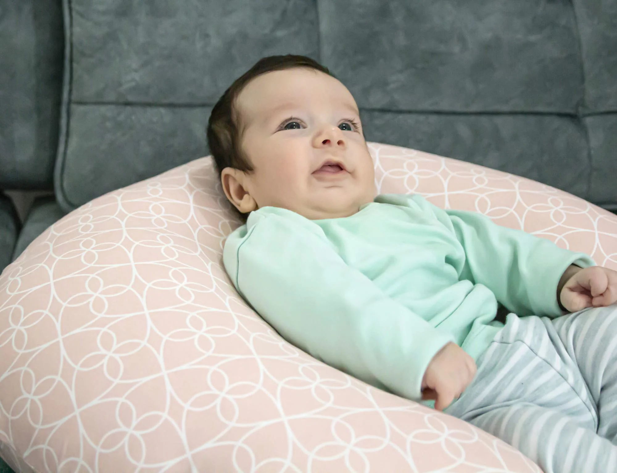 Подушка для кормления 2 в 1 BabyJem Nursing Pillow Pink foto