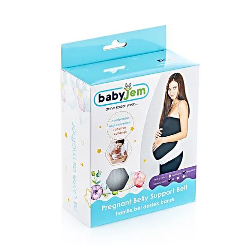 Centura abdominala pentru sustinere prenatala BabyJem Neagra, Marimea XL