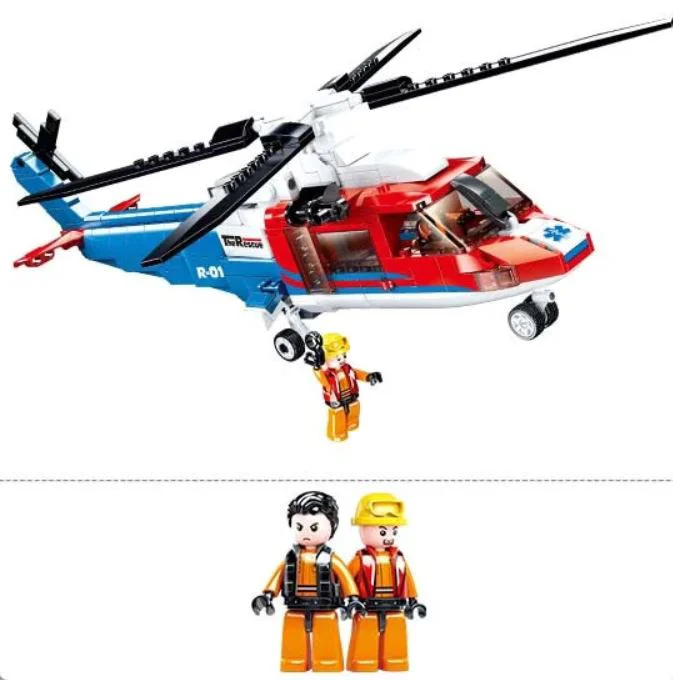 Constructor Sluban Bricks Elicopter de salvare