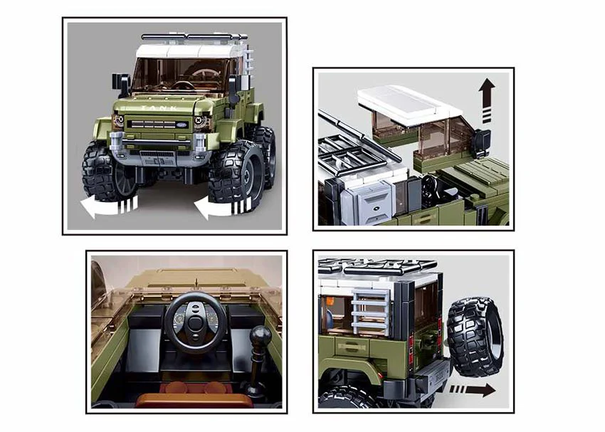 Конструктор Sluban Bricks Джип SUV, зеленый foto
