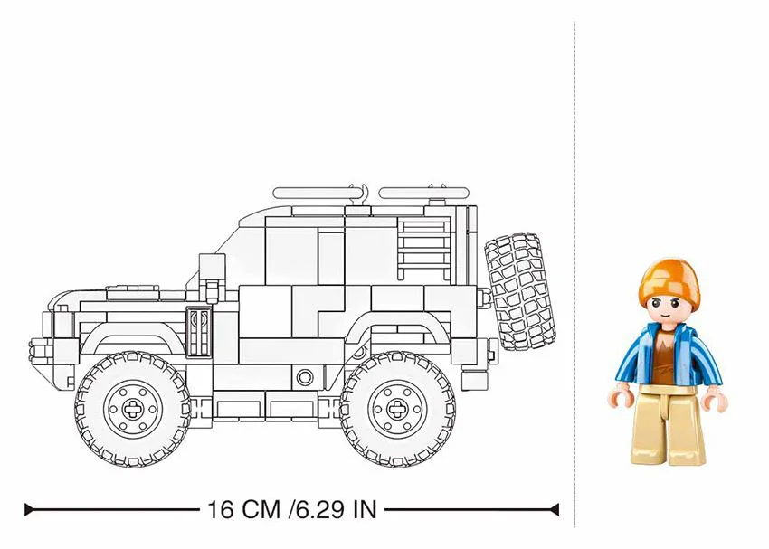 Конструктор Sluban Bricks Джип SUV, зеленый foto