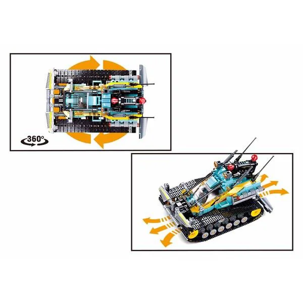Constructor Sluban Powerbricks Masina-spion Scorpion, cu radio control foto