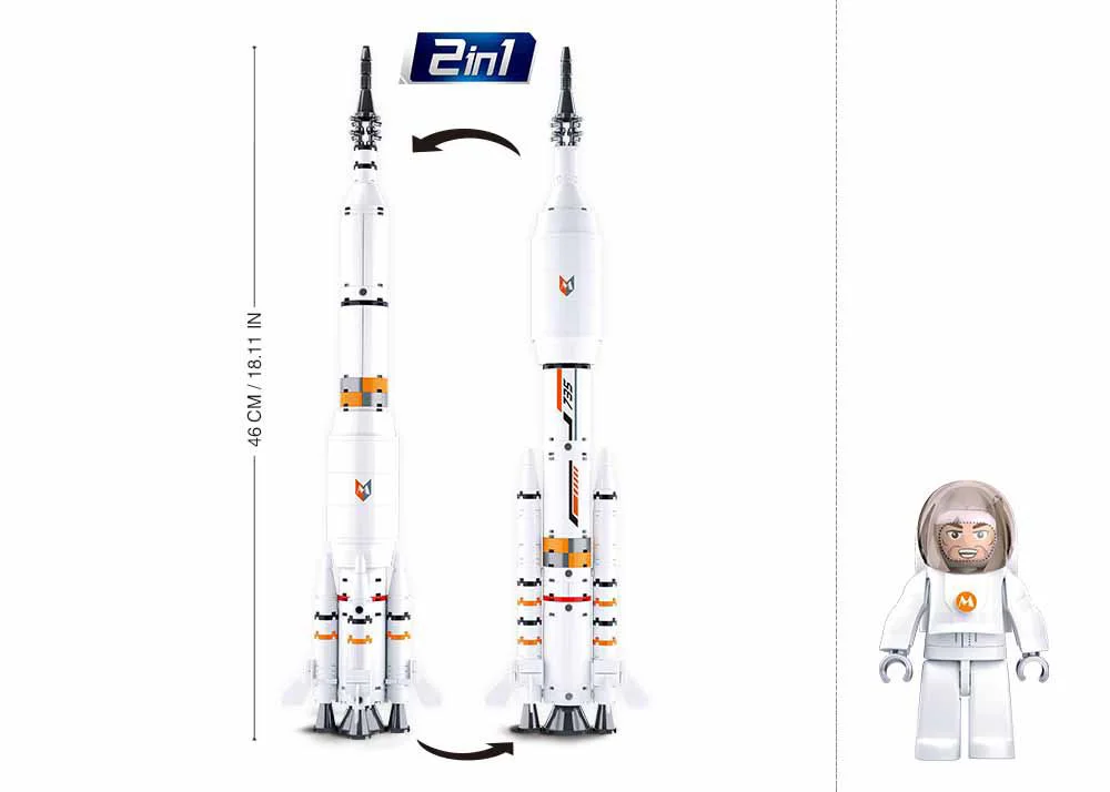 Constructor Sluban Space Racheta Saturn foto