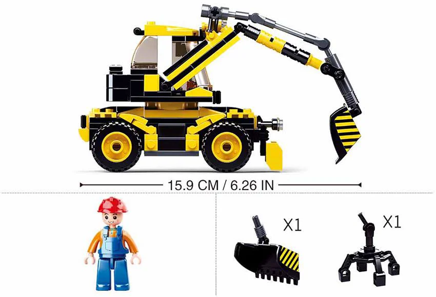 Конструктор Sluban Town Экскаватор 2 в 1 foto