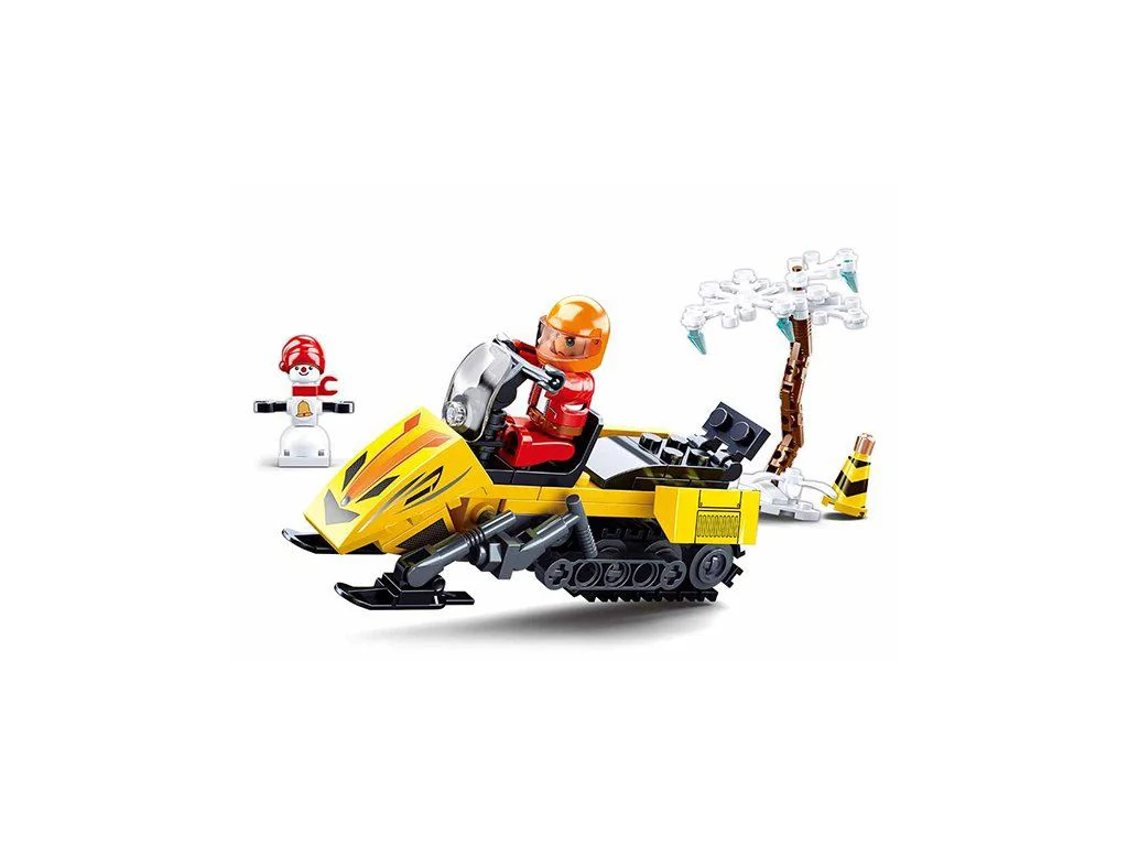 Constructor Sluban Town Snowfield Rescue Snow Mobil foto