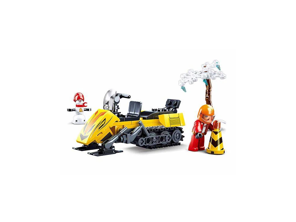 Constructor Sluban Town Snowfield Rescue Snow Mobil foto