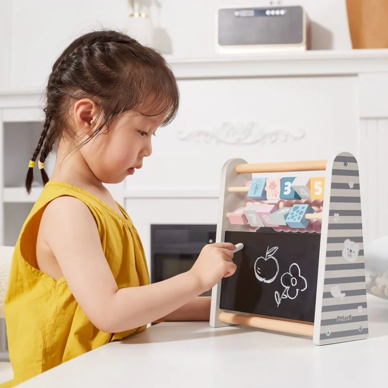Двусторонняя доска для рисования 3 в 1 со счетами Viga toys PolarB foto