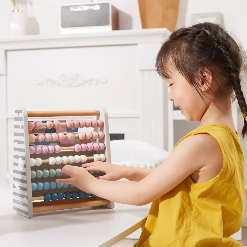Abac din lemn 3 in 1 Viga Toys PolarB cu tabla de scris si numaratoare foto