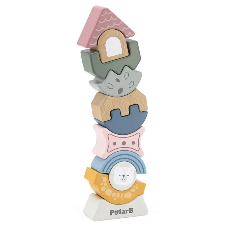 Turn de echilibru din lemn Viga Toys PolarB, 11 elemente