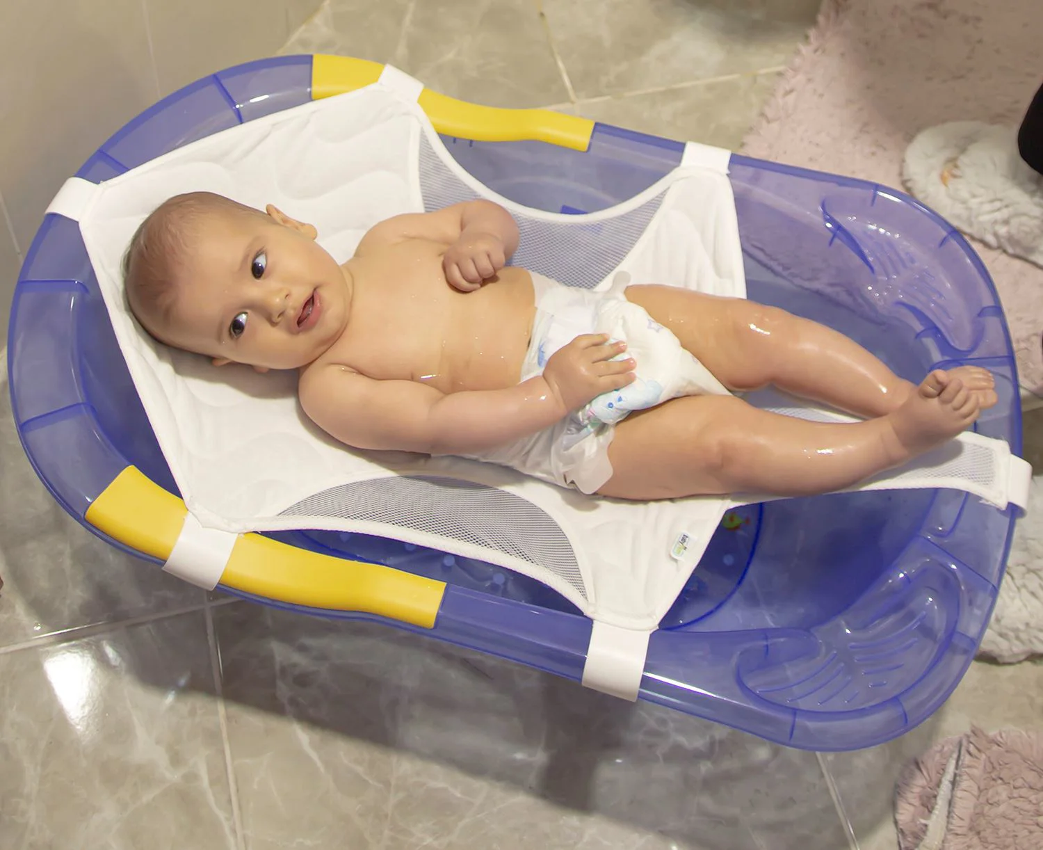 Ванночка детская со сливом BabyJem Blue