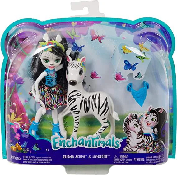 Set de joaca Enchantimals Zelena Zebra & Hoofette