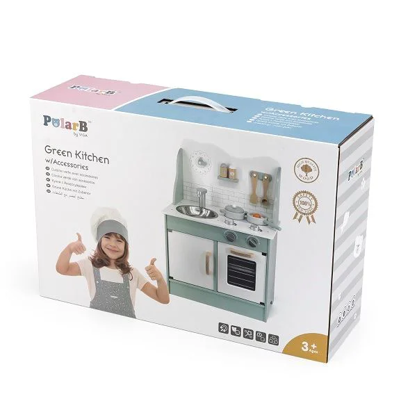 Bucatarie din lemn Viga Toys Green Kitchen