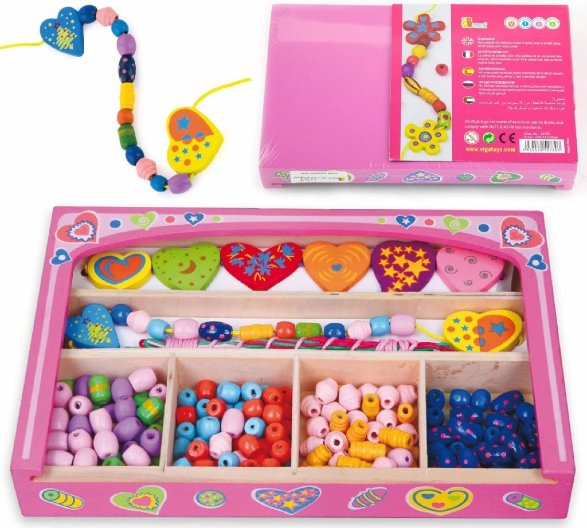 Set de creatie Viga Toys Margele din inimi