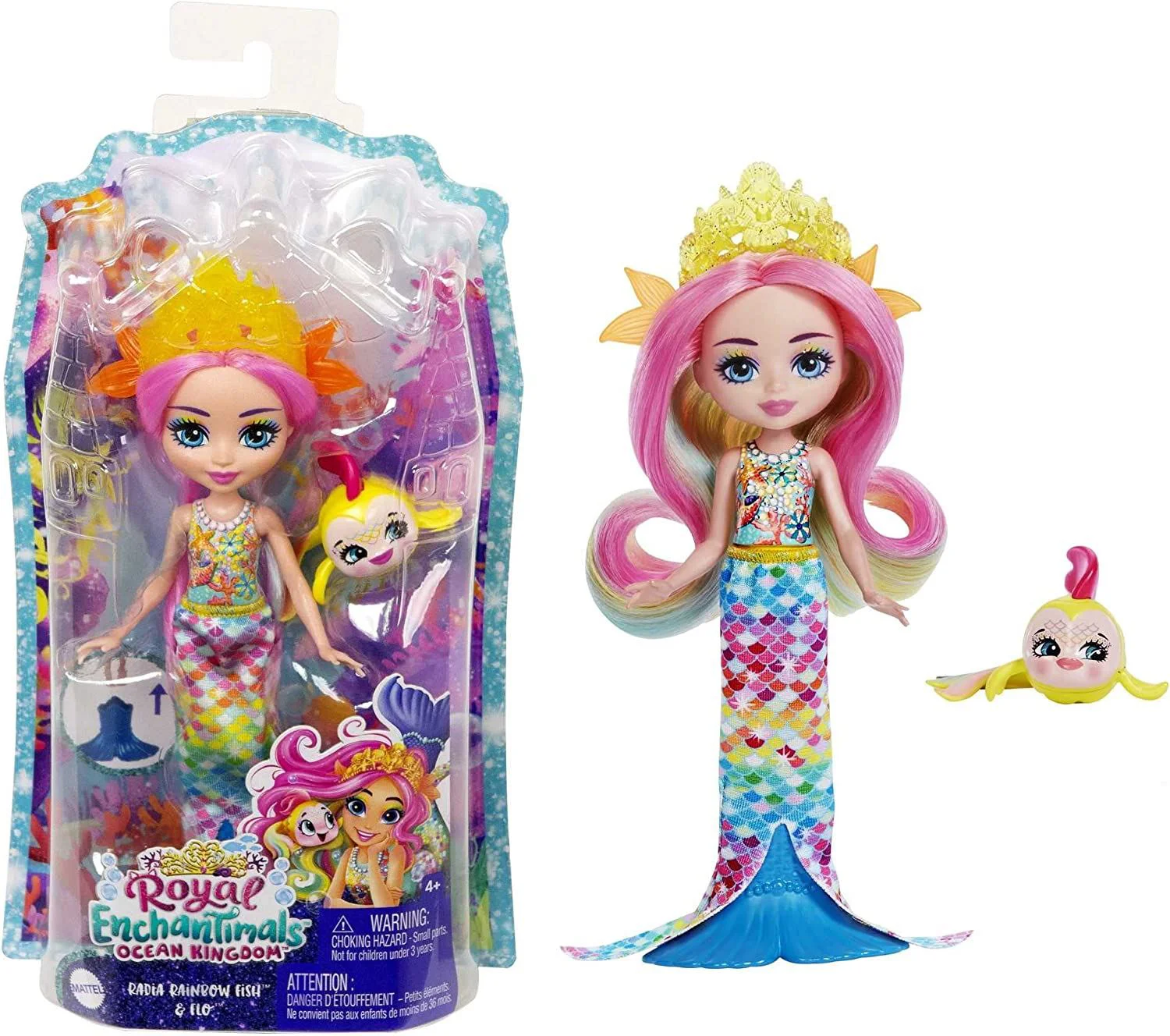 Set de joaca Enchantimals Radia Rainbow Fish & Flo