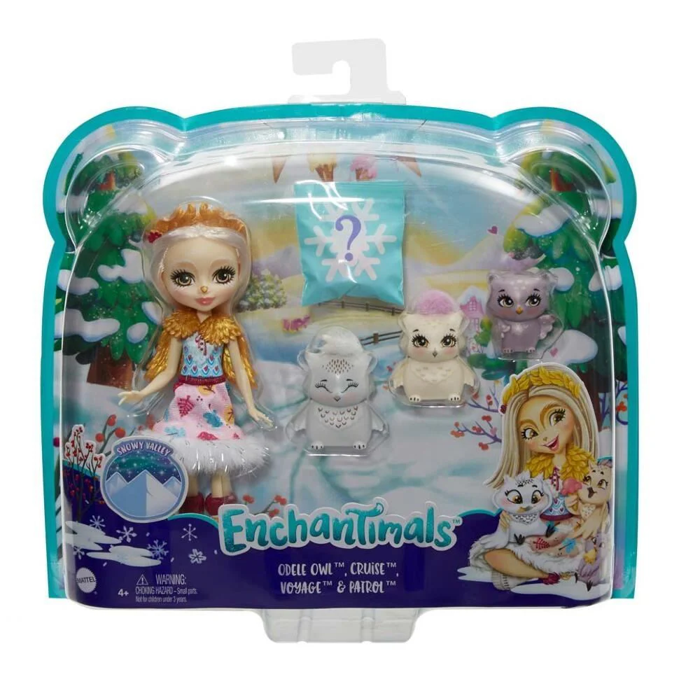 Set de joaca Enchantimals Familia Bufnitei Albe