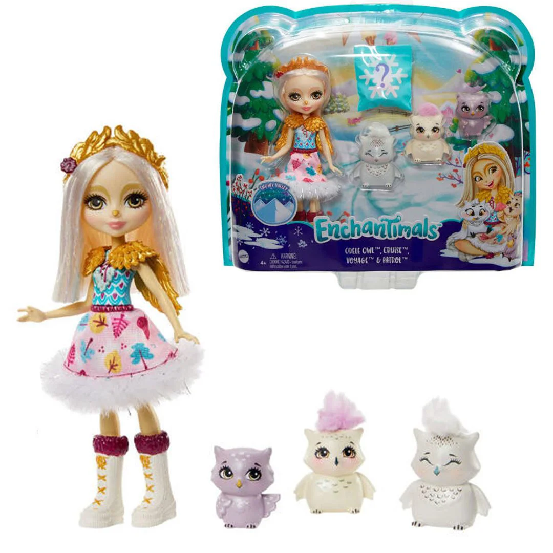 Set de joaca Enchantimals Familia Bufnitei Albe