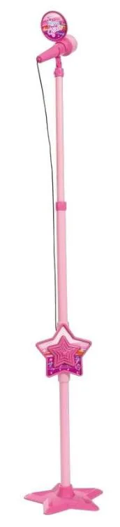 Microfon ajustabil cu stativ Simba My Music World Girls, 85-115 cm