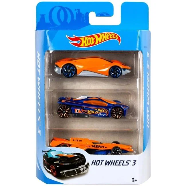 Игровой набор Hot Wheels с 3 машинами