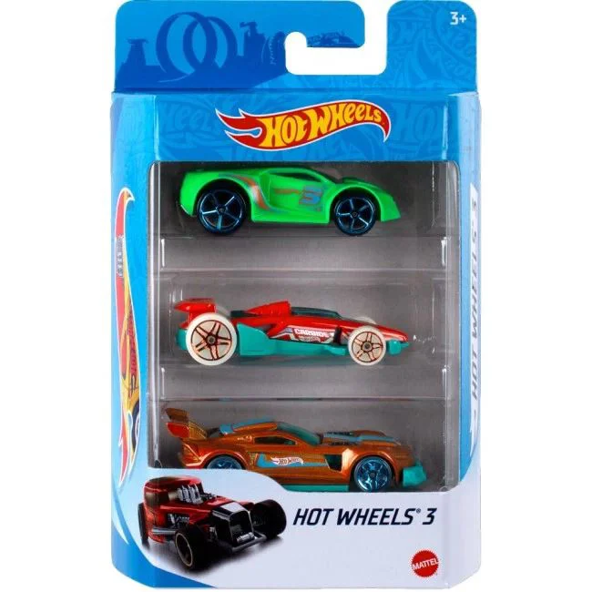 Set de joaca Hot Wheels cu 3 masinute