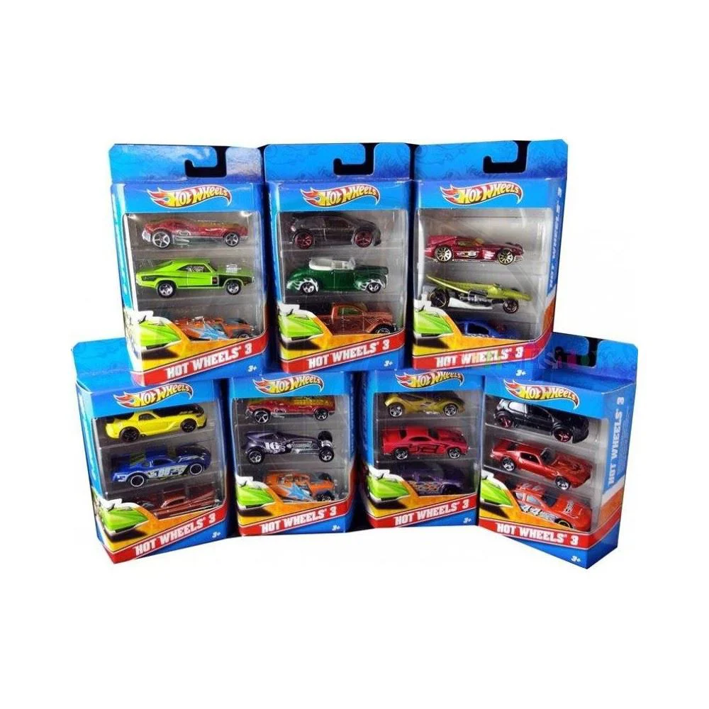 Set de joaca Hot Wheels cu 3 masinute