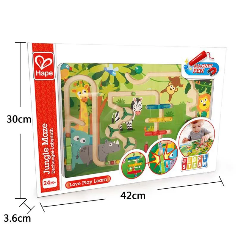 Jucarie din lemn Hape Labirint magnetic Jungla foto