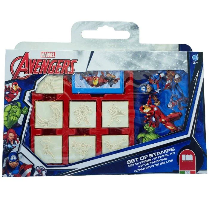 Set de creatie in cutie Multiprint Avengers, 7 stampile