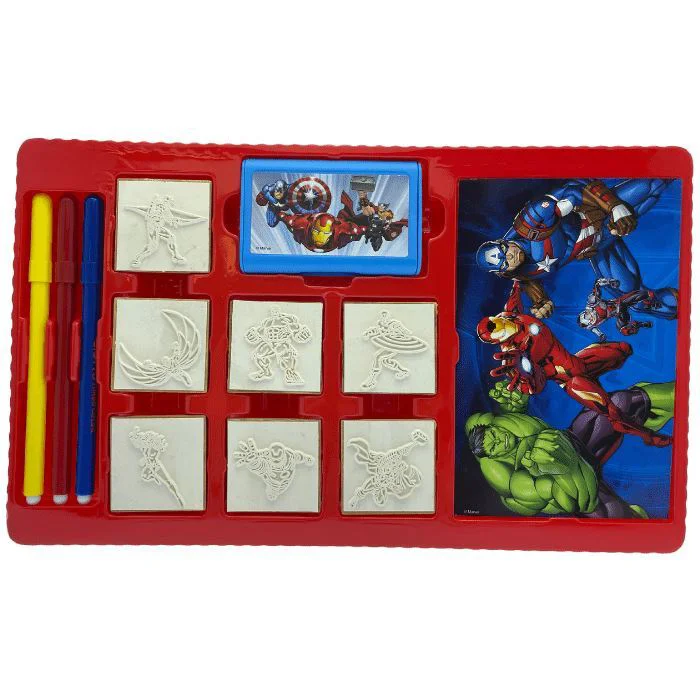 Set de creatie in cutie Multiprint Avengers, 7 stampile