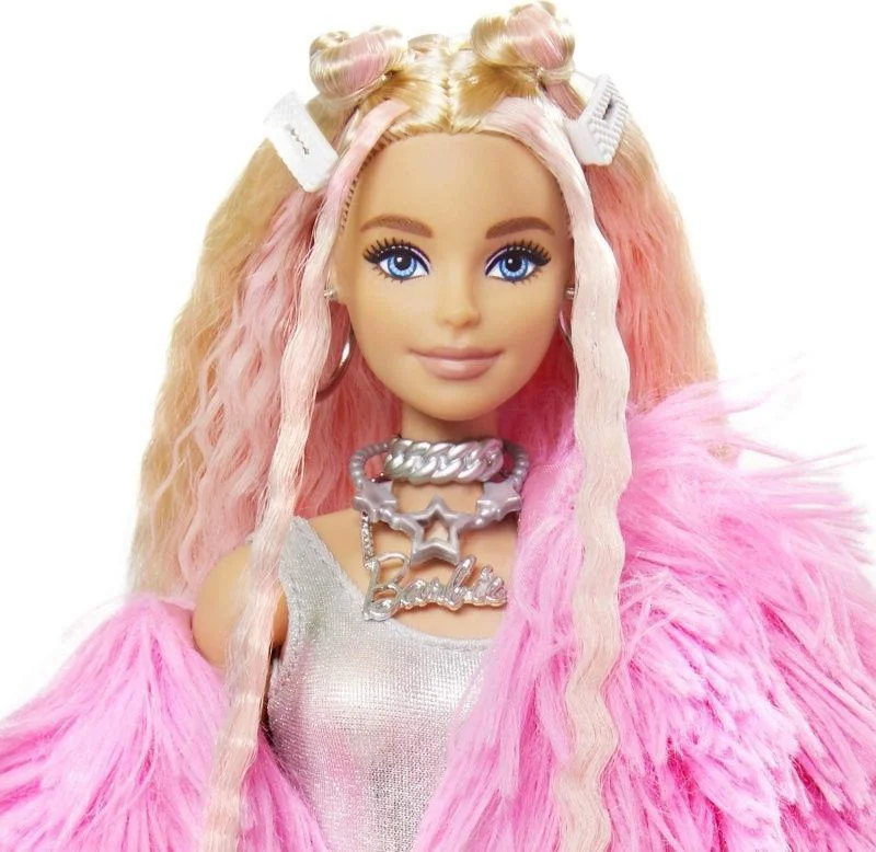 Set de joaca Barbie Extra cu geaca roz si porc unicorn foto