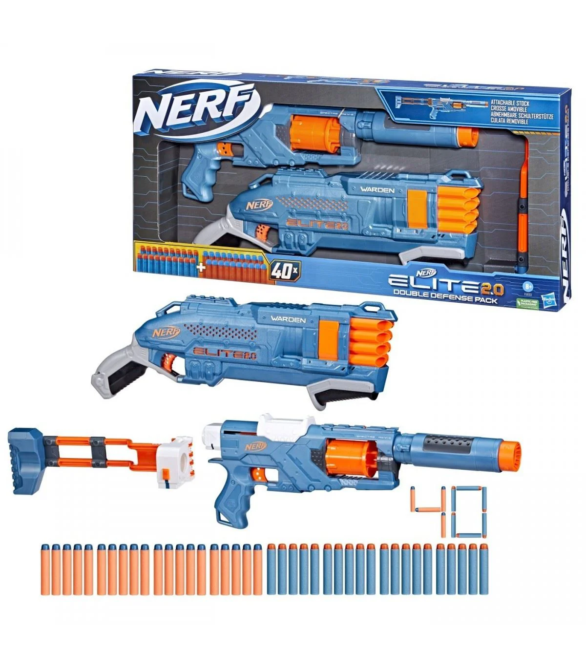 Arma de jucarie NERF Elite 2.0 Double Defense Pack