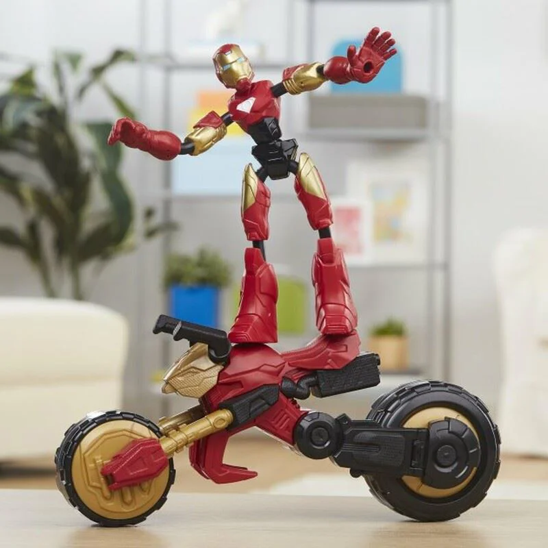 Set de joaca Avengers Iron Man Blend si Flex Rider