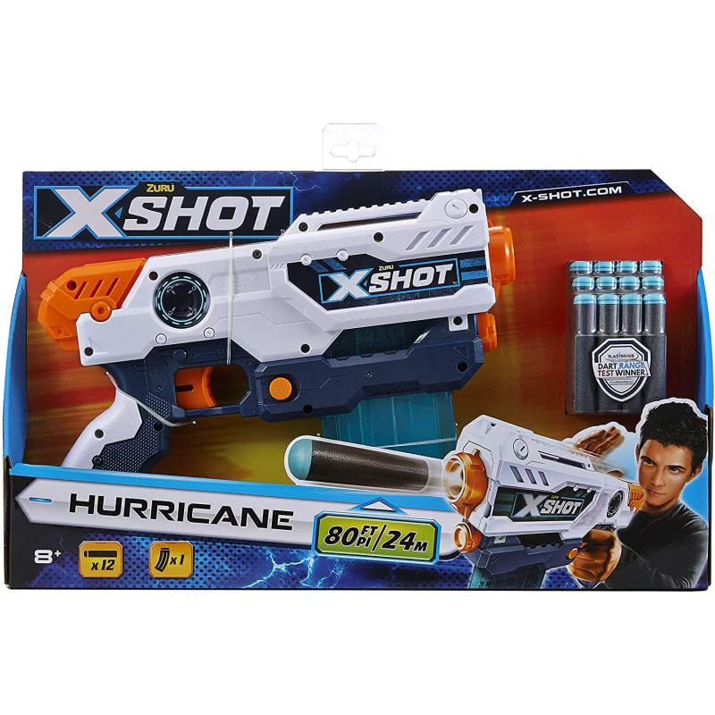 Бластер X-SHOT Small Hurricane, 12 патронов