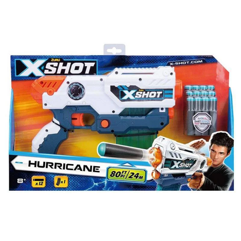 Бластер X-SHOT Small Hurricane, 12 патронов