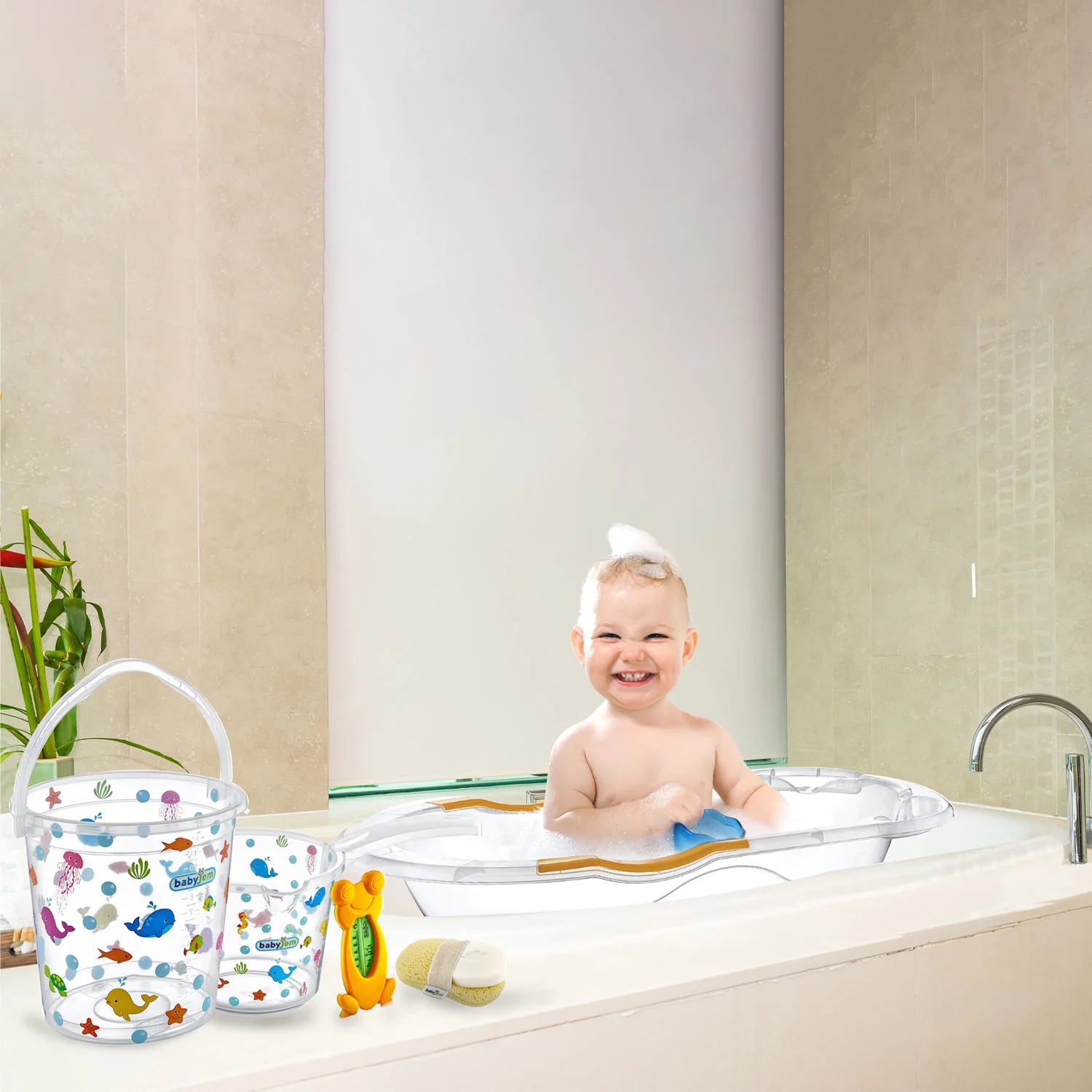 Набор для ванной BabyJem White из 6 предметов