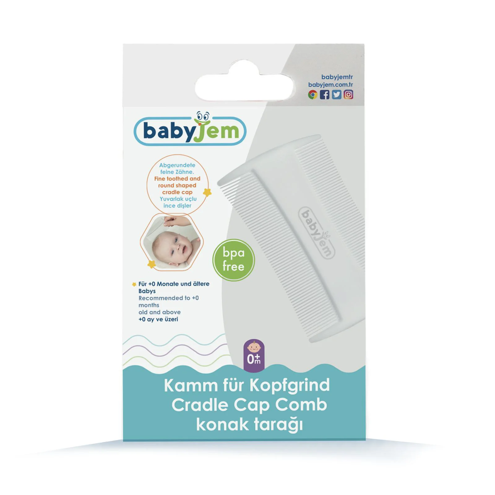 Расческа для молочных корочек BabyJem Delicate