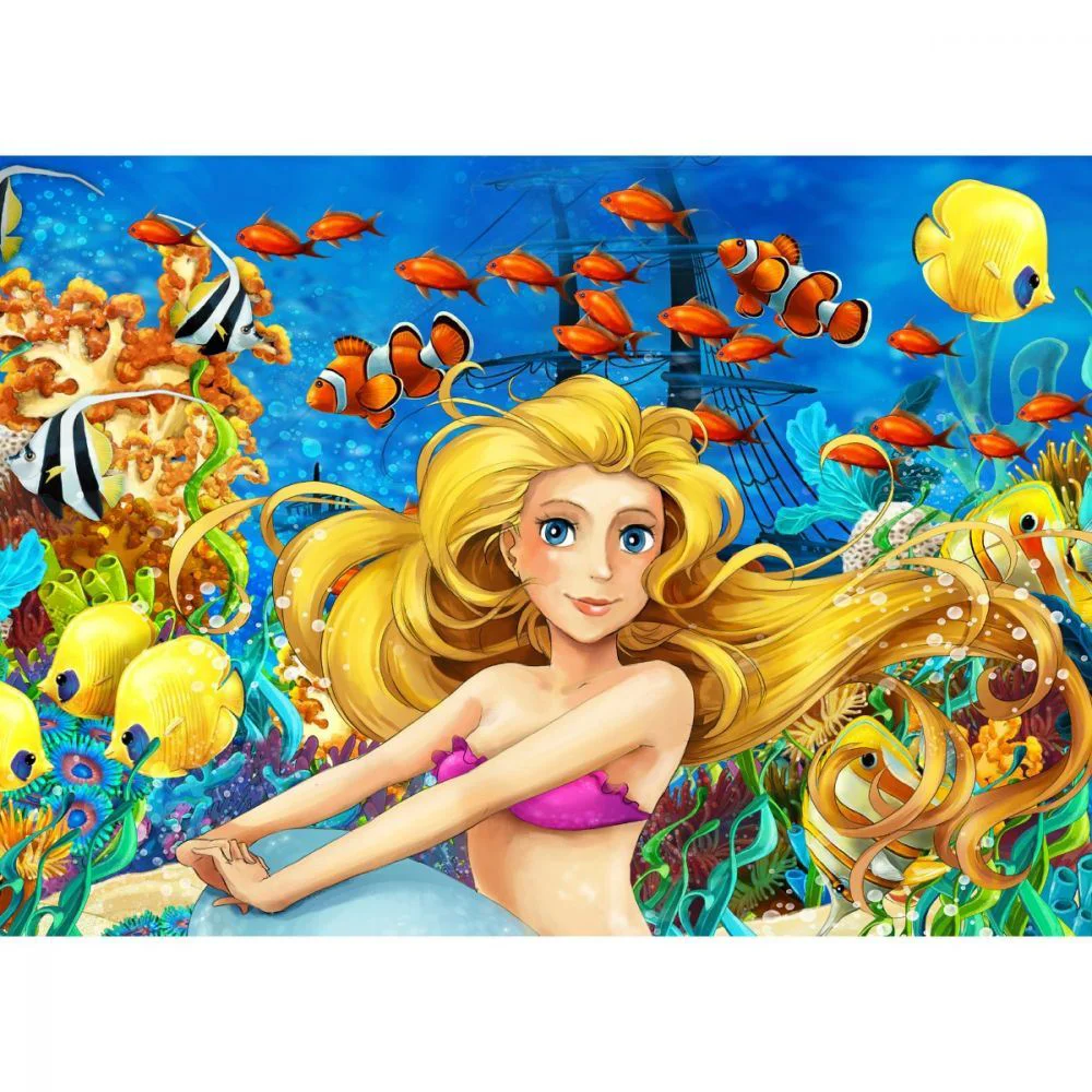 Puzzle cu povesti Noriel Mica Sirena, 100 piese