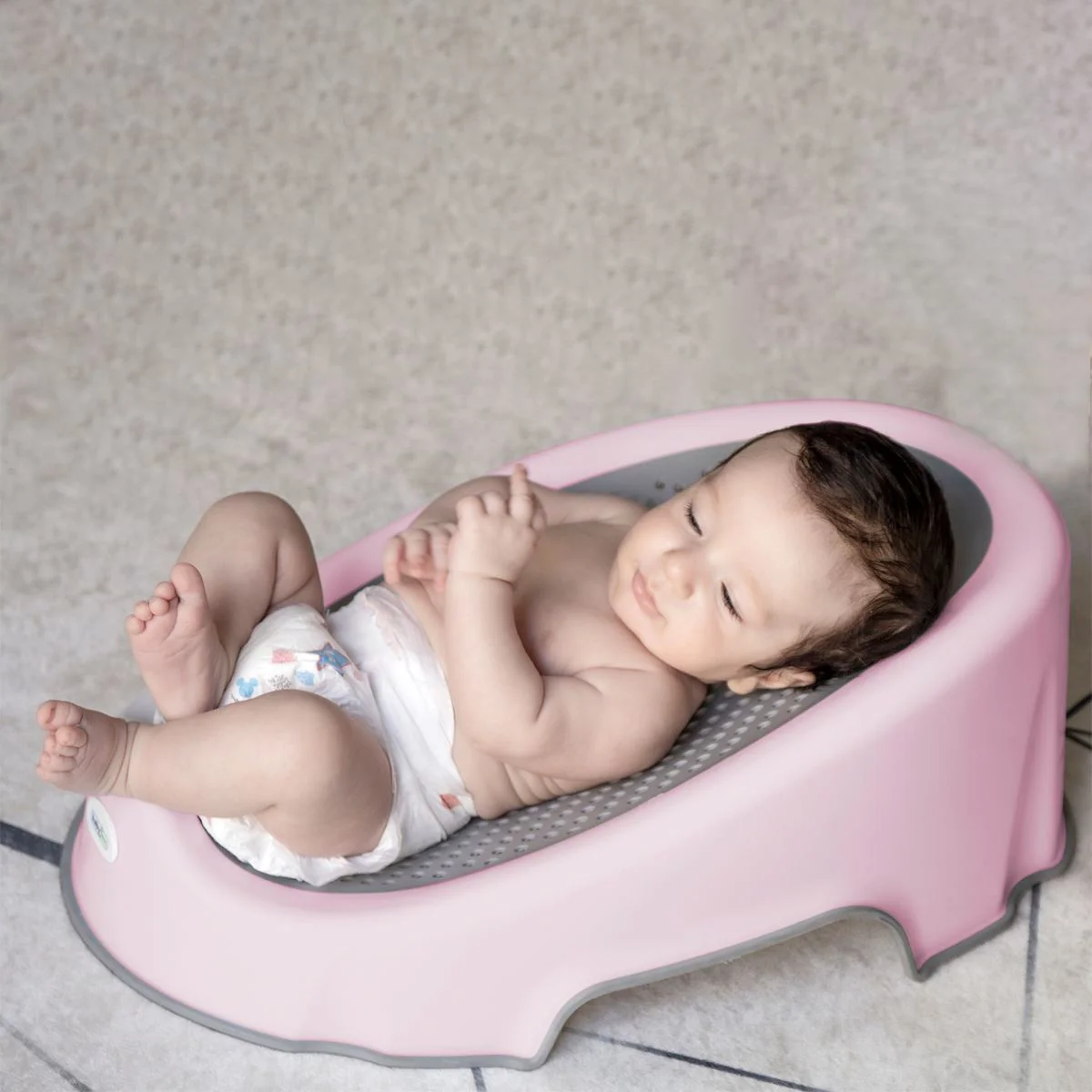 Шезлонг для купания BabyJem Soft Basic Pink