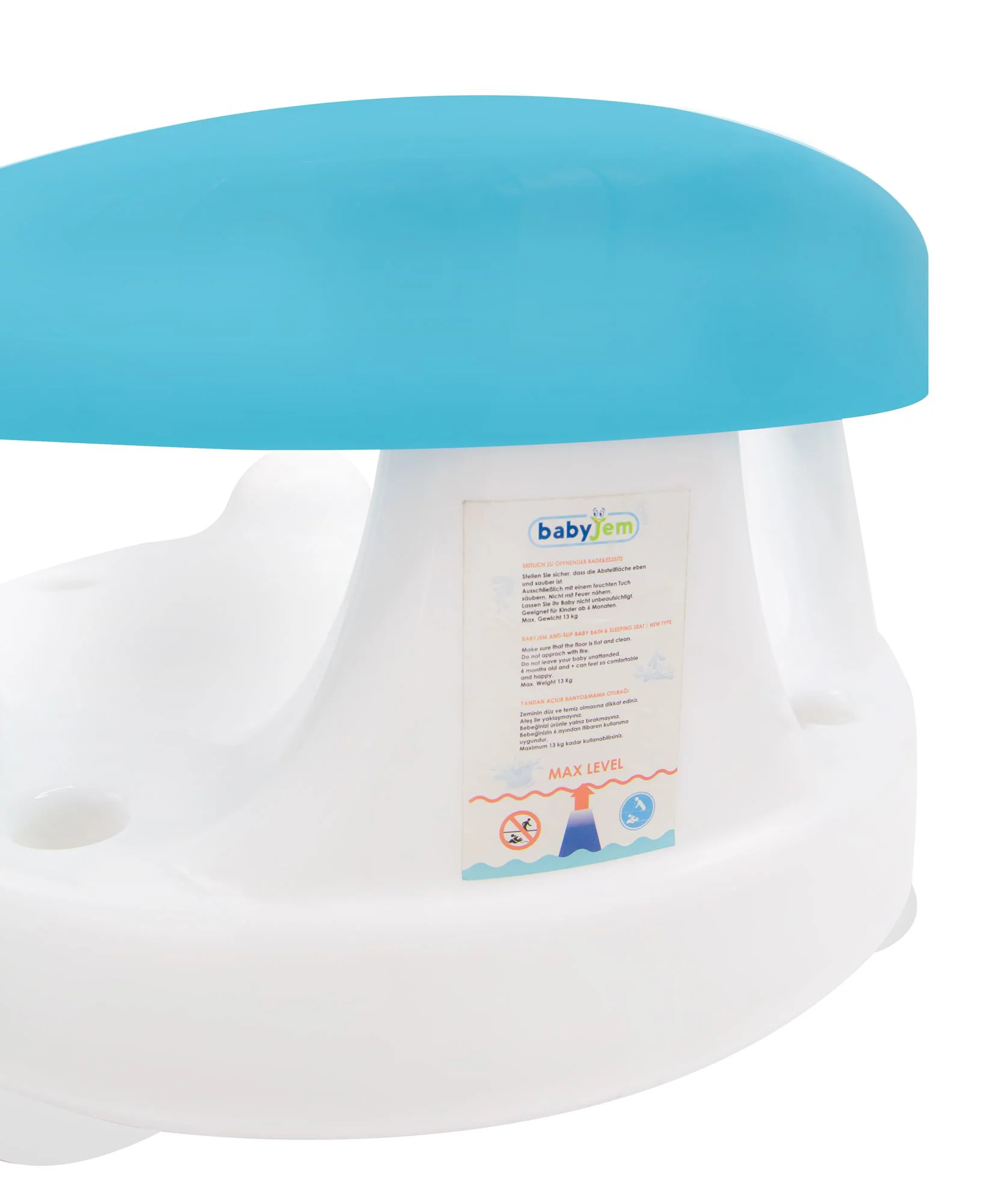 Scaun de baie bebelusi BabyJem Bath and Feeding Albastru foto