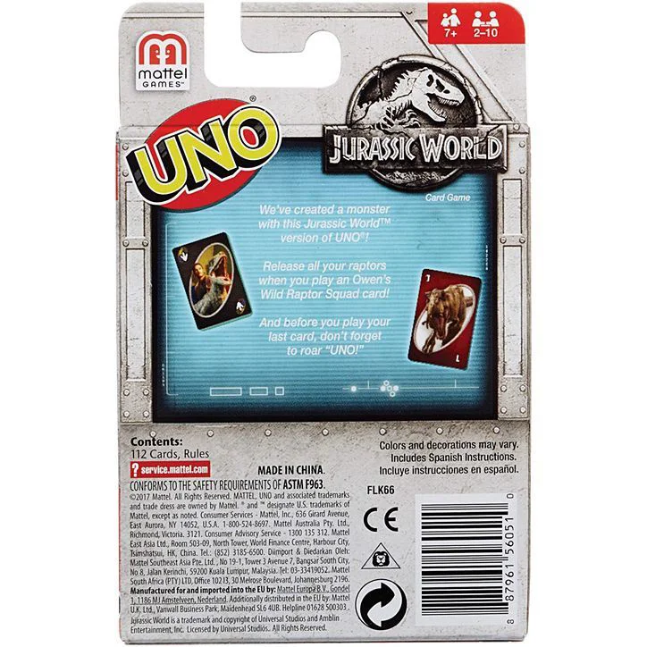 Joc de carti Hasbro UNO Jurassic Park