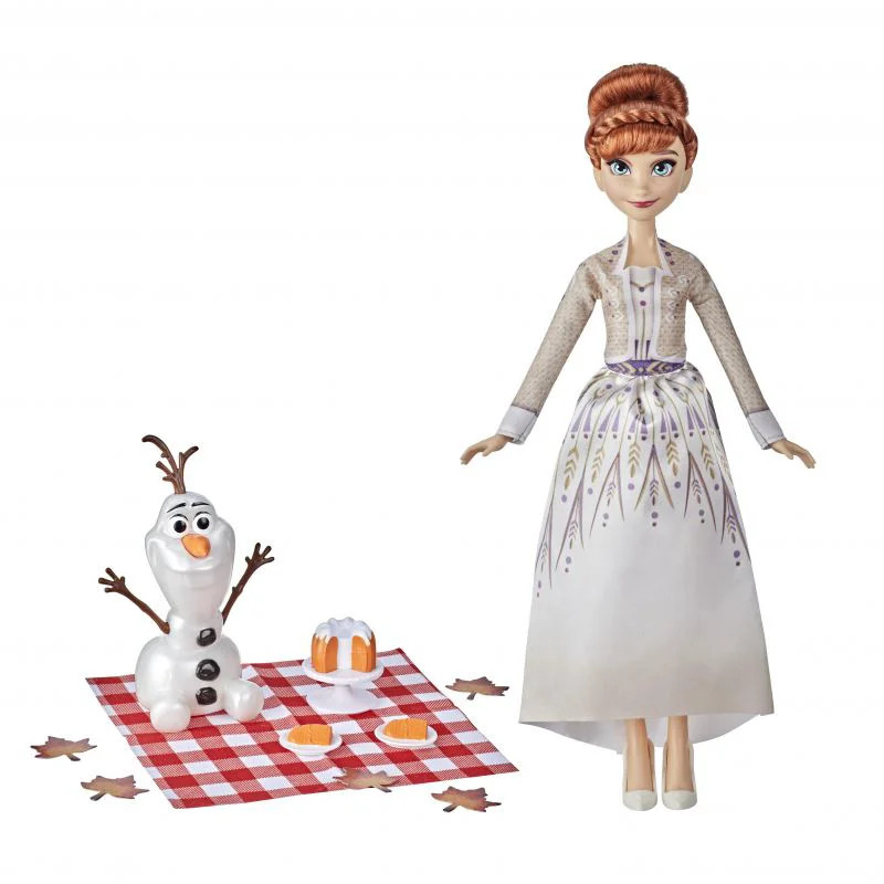Set de joaca Hasbro Regatul de gheata II, Picnic de toamna cu Anna si Olaf