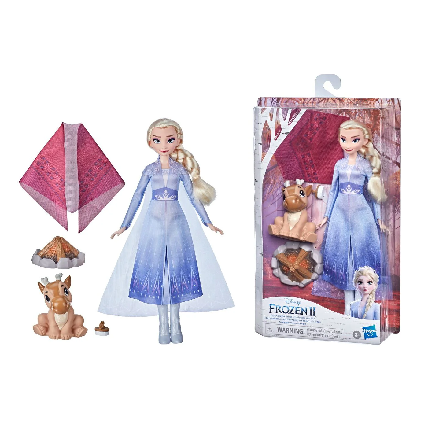 Papusa Hasbro Regatul de gheata II, Elsa si prietenii ei la foc de tabara