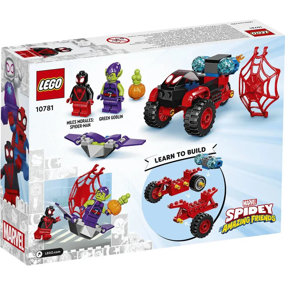 Set de constructie Lego Triciclul Techno al Omului paianjen, 59 piese foto